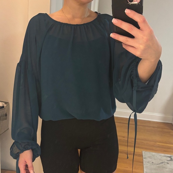 Forever 21 Tops - Forever 21 Dark Teal Blouse